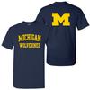 Koszulka Michigan Wolverines z nadrukiem z przodu i z tyłu - Granatowa