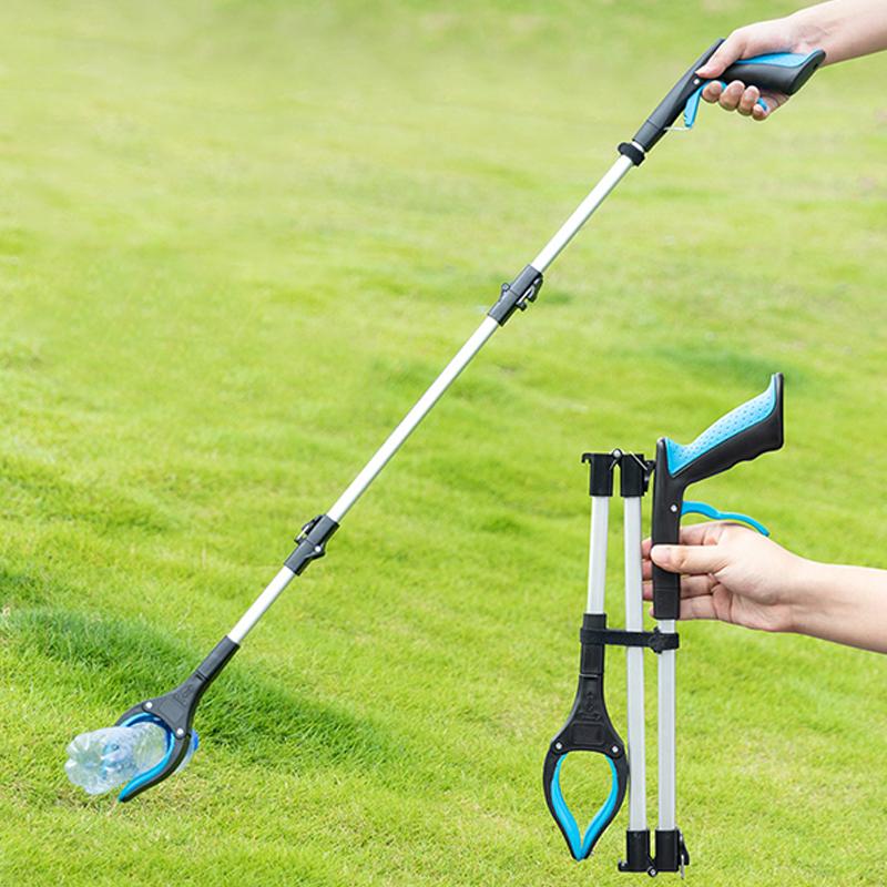 Portable Foldable Litter Picker Grabber Tool Lightweight Wide Claw Trash Reacher for Outdoor Camping Cleaning