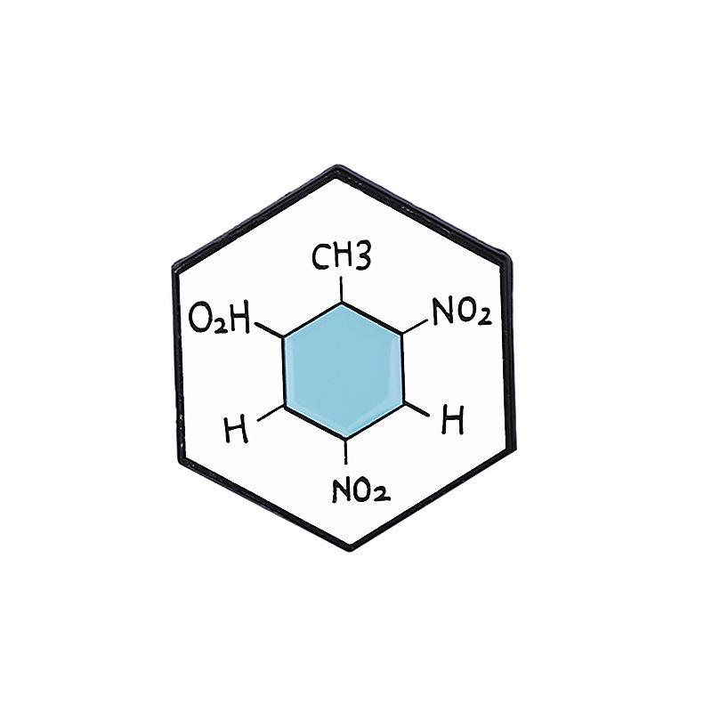 Creative Chemistry Molecular Structure Diagram Brooch