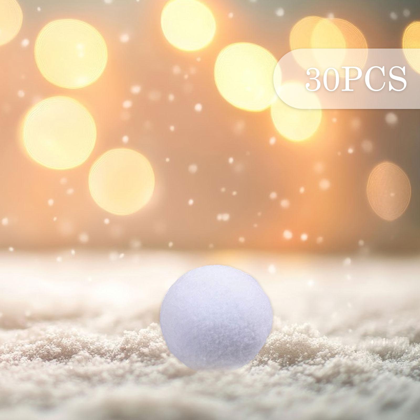 

Fake Snowballs Artificial Snowballs Indoor Outdoor Christmas Gift Soft Synthetic Fiber 2 inch Snow Fight Balls for Winter