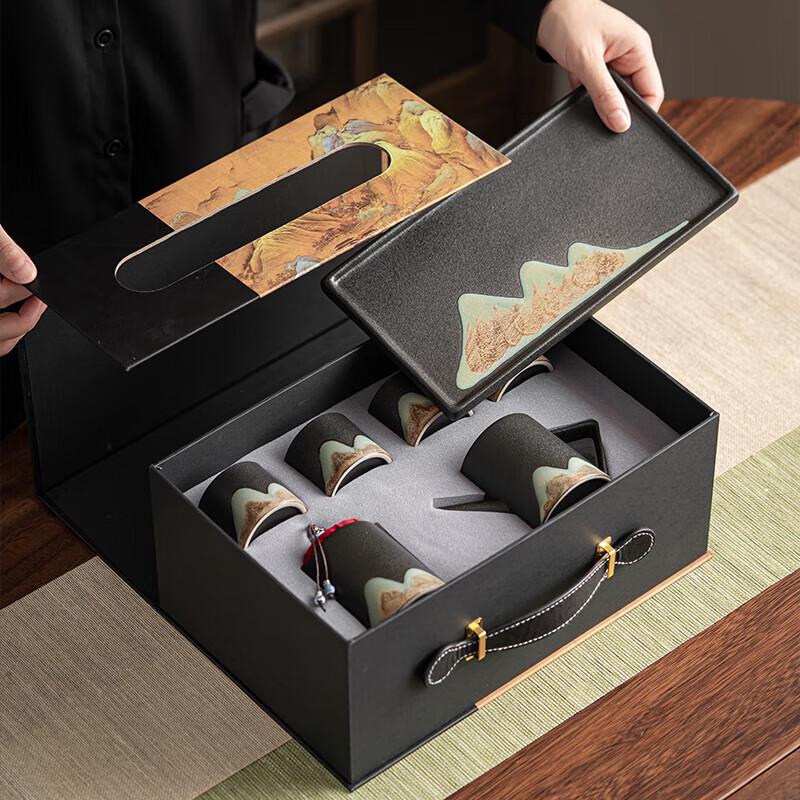 Su-style Hand-Painted Ceramic Tea Set Gift Box