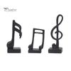 Home Office Music Decor 3Pcs Minimalist Note Resin Sculpture, Treble Clef & Eighth Quarter Desk Stable Base for Piano Room Living Room, Matte