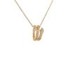 Japan and South Korea Simple Popular Wind Titanium Steel Necklace Female Niche Exquisite Internet Celebrity Zircon Clavicle Chain High-end Jewelry