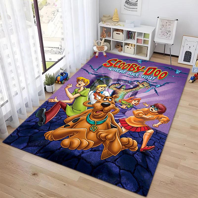 Halloween cartoon comedy adventure movie Scooby-Doo carpet is suitable for living room and bedroom doormats office balcony decorative carpet V12