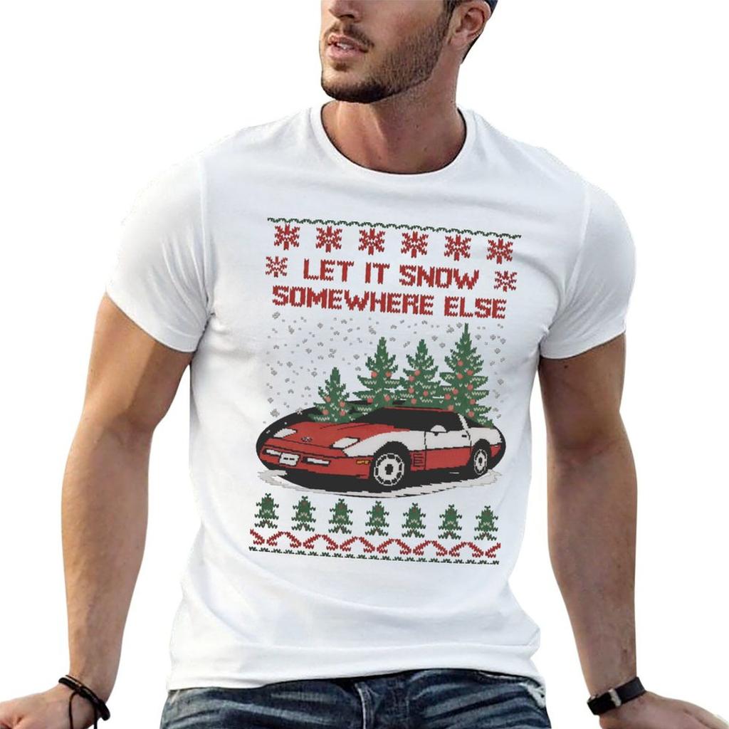 C4 Corvette Ugly Sweater Design For The Holidays Tshirt Plus Size Everyday Tee Shirt
