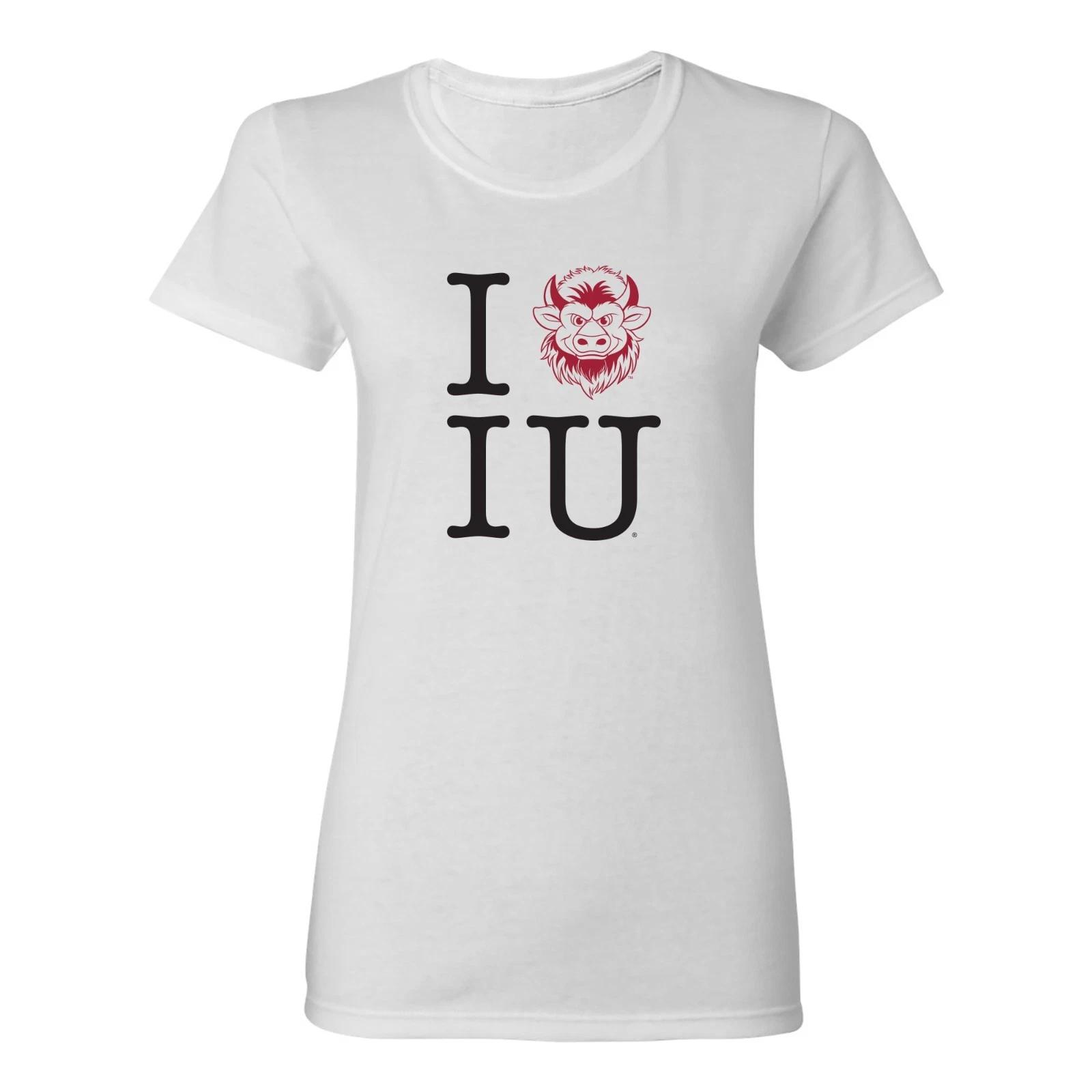 Indiana I Heart IU Bison Women s T-Shirt - White 3XL