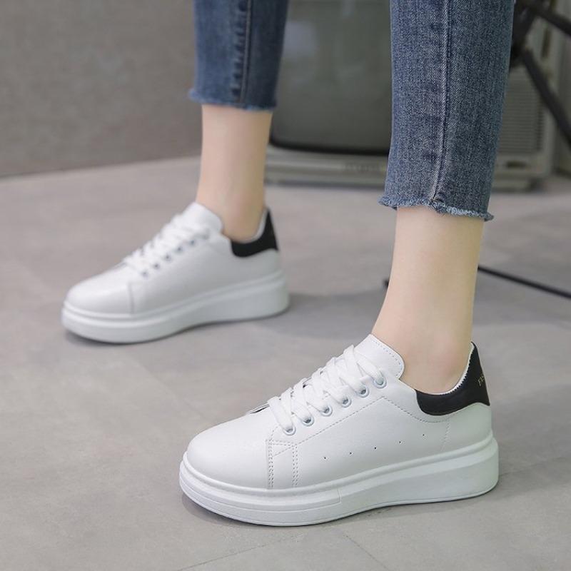 

Little white shoes women s spring and autumn new fashion heightening lightweight sports casual shoes trend thick baseplate shoes women 41 чёрный