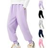 Jungen Mädchen Lockere Sport-Bündchen-Schweißhosen Elastische Taille Hosen