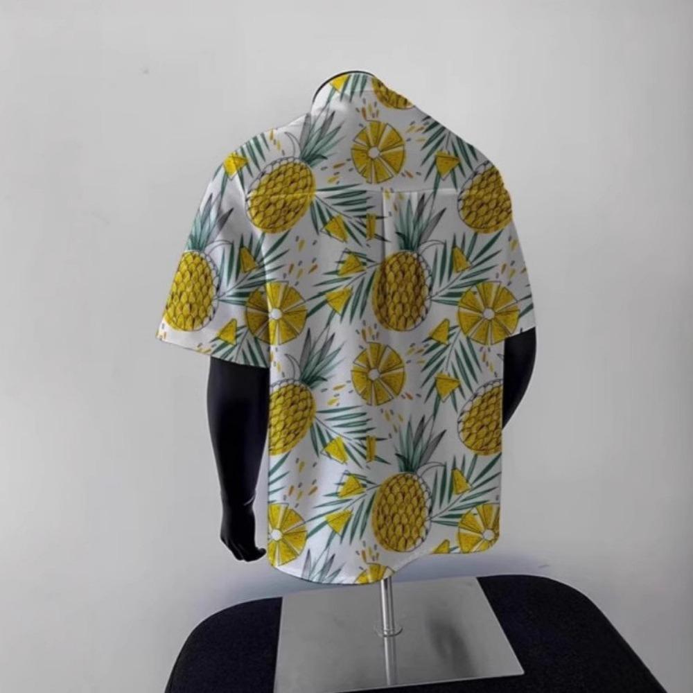 Pánská letní košile s krátkým rukávem v havajském přístavním stylu, módní, ležérní, s 3D potiskem, volná, pohodlná, na plážovou dovolenou, pánská košile s krátkým rukávem