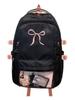 Mädchenrucksack mit gestickter Schleife und Nylon für die Schule
