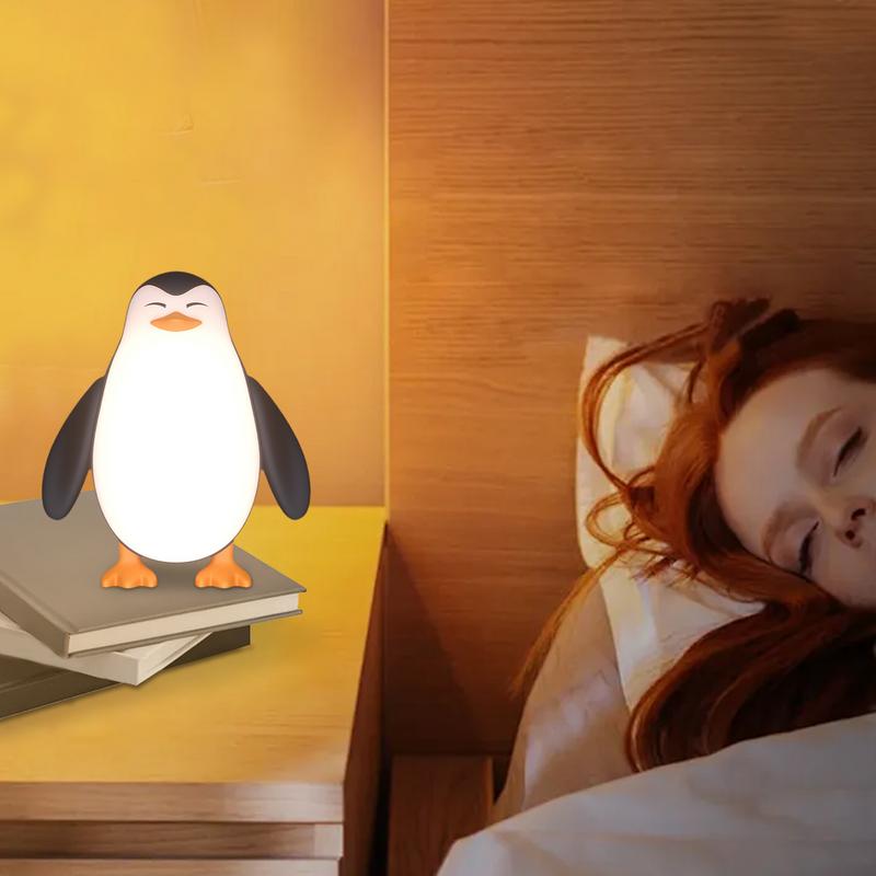 

Cute Night Light Cute Penguin Silicone Night Light 30-Minute Timer 3 Levels Dimmable Nursery Night Light Bedside Touch Lamp USB france