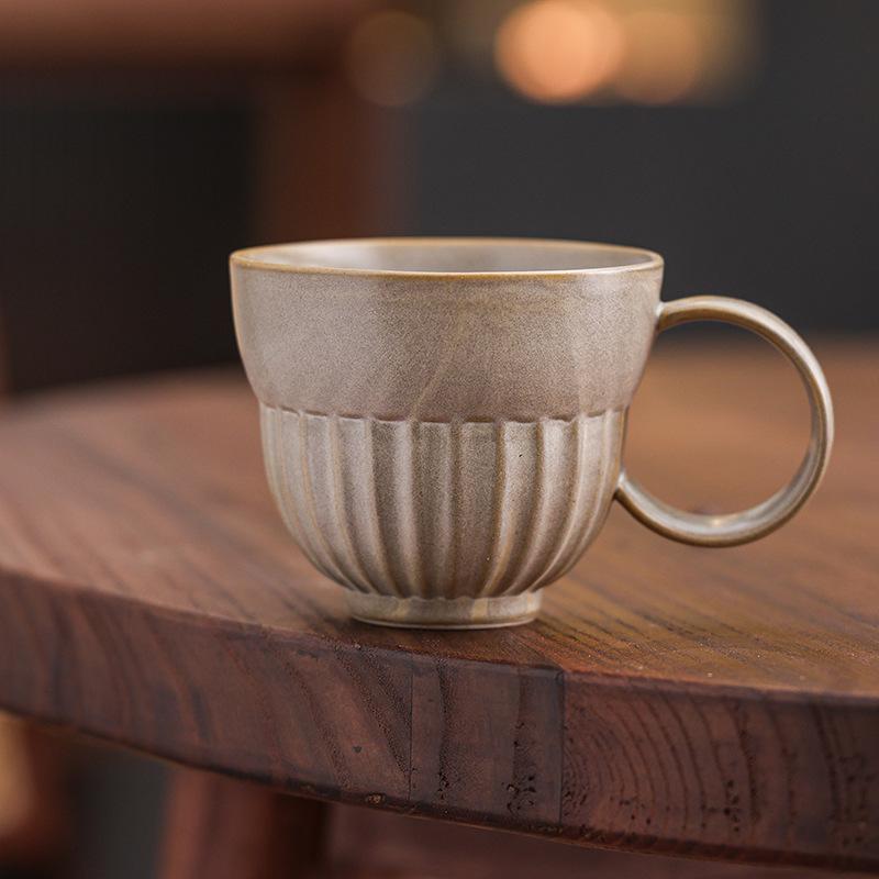 Nordic Ceramic Coffee Cup Latte Latte Flower Afternoon Tea Cup High Value Household Water Cup Mug