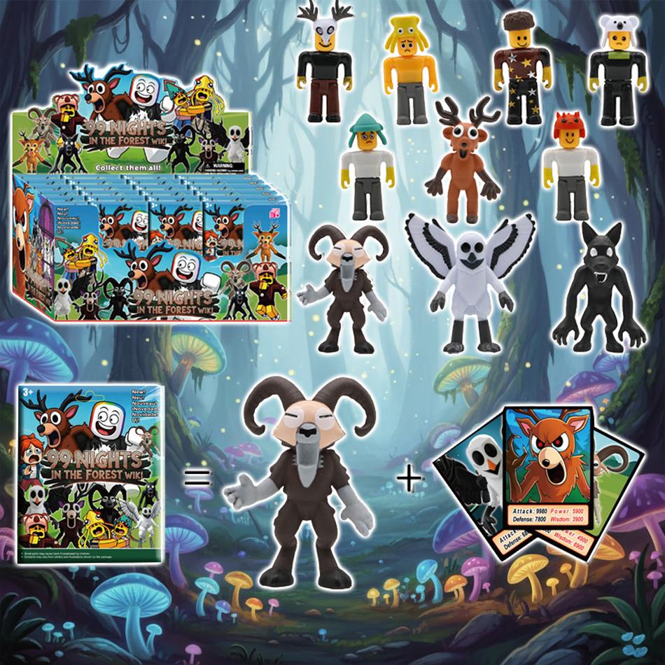 Discover Intime Latest 99 Nights In The Forest Model Playthings Blind Box Deer Owl Goat Monster Pvc Model Collectible Room Decoration Birth Date Surprise
