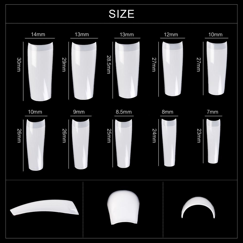 kads 500pcs ABS Nail Tips French Nails for Acrylic False Nails Press On Fake Nails Manicure Tools