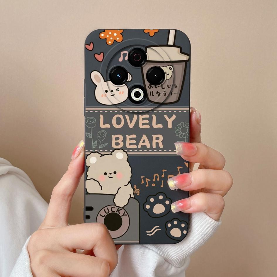 

Модные чехлы для Tecno Camon Pop 9 Sprak 20 30 30C Pro 30S GO 1 2025 4G 5G Lovely Bear Мягкий ультратонкий жидкий силиконовый протектор экрана для Tecno Capa Tecno Camon 30S