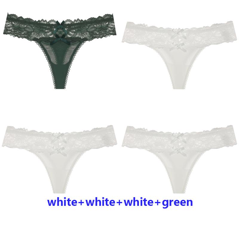 4Pcs/Lot Sexy Lace Panties Women Low-waist Briefs Female Hollow Out Underwear Intimates G String Ladies Lingerie Underpants