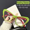 Oversized Cat Eye Color Collision Presbyopia Glasses for Women New Anti-blue Light Reading Glasses Diopters 0 TO +4.0