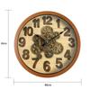 Retro Industrial Style Wood Grain Wall Clock Creative Gear Decoration Living Room Silent Clock Art Wall Decoration Clock