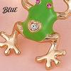 Animal Ear Accessories 46024 Pairs Frog-Shaped Earrings Sparking Rhinestones Inlaid