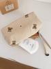 Corduroy Bear Pencil Bag Makeup Bag Large Capacity Multi functional Storage Bag Lipstick Makeup Brush Storage Bag