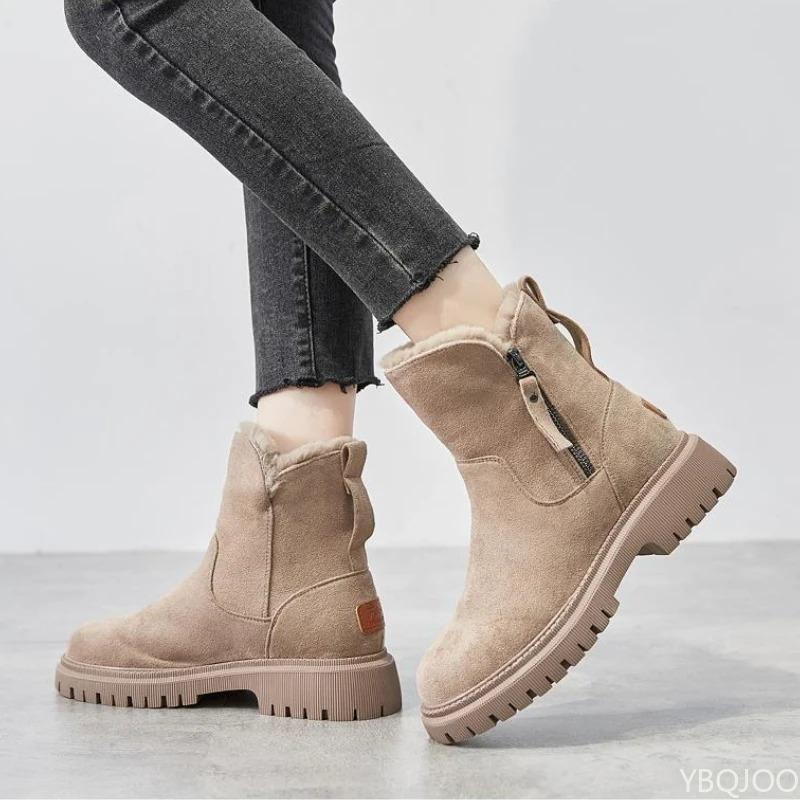 Winter New Women's Shoes Cold resistant Warm Thick Simple Comfortable Anti slip Wear resistant Women's Cotton Shoes