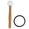 Rubber Mallet Stick Beater for Crystal Singing Bowl Wooden Handle Professional Sound Bowl Striker with Rubber Ring