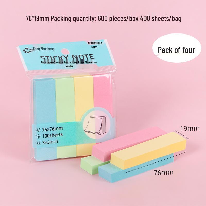 Colorful Sticky Notes: Strong Adhesive Tearable Memo Pads for Office & School