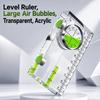 1PC Transparent Spirit Level Magnetic Angle Measuring Tool Mini Level Ruler Multi-purpose