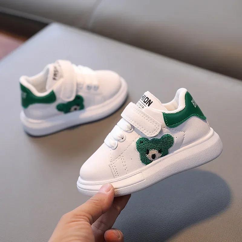 

Baby Panda Sneakers Toddler Fashion Sports Shoes for Boys Girls Flats Walking Shoes Soft Sole Kids Sneakers 21 (inside 13.5 cm) зелёный