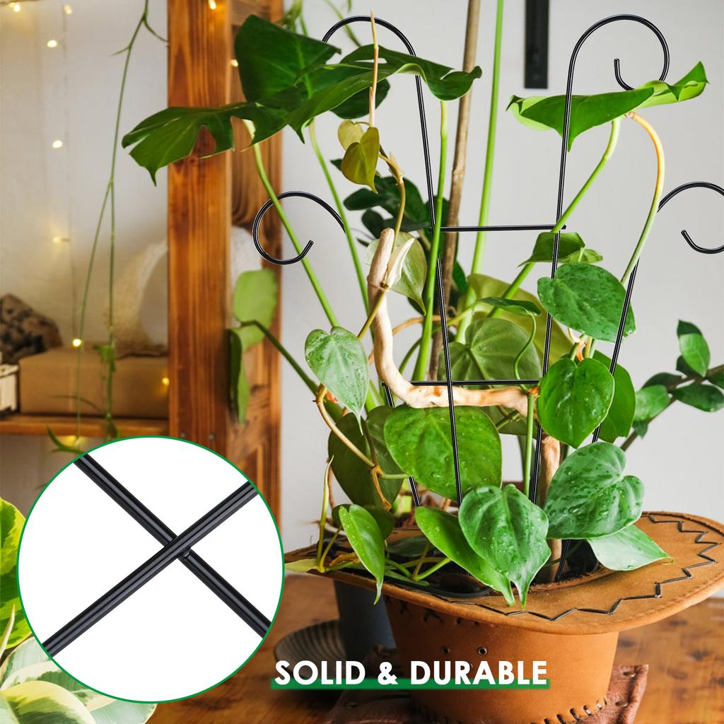 Plant Trellis Small Metal Potted Vine Support Climber Garden Trellis for Indoor Outdoor 40 X 30cm