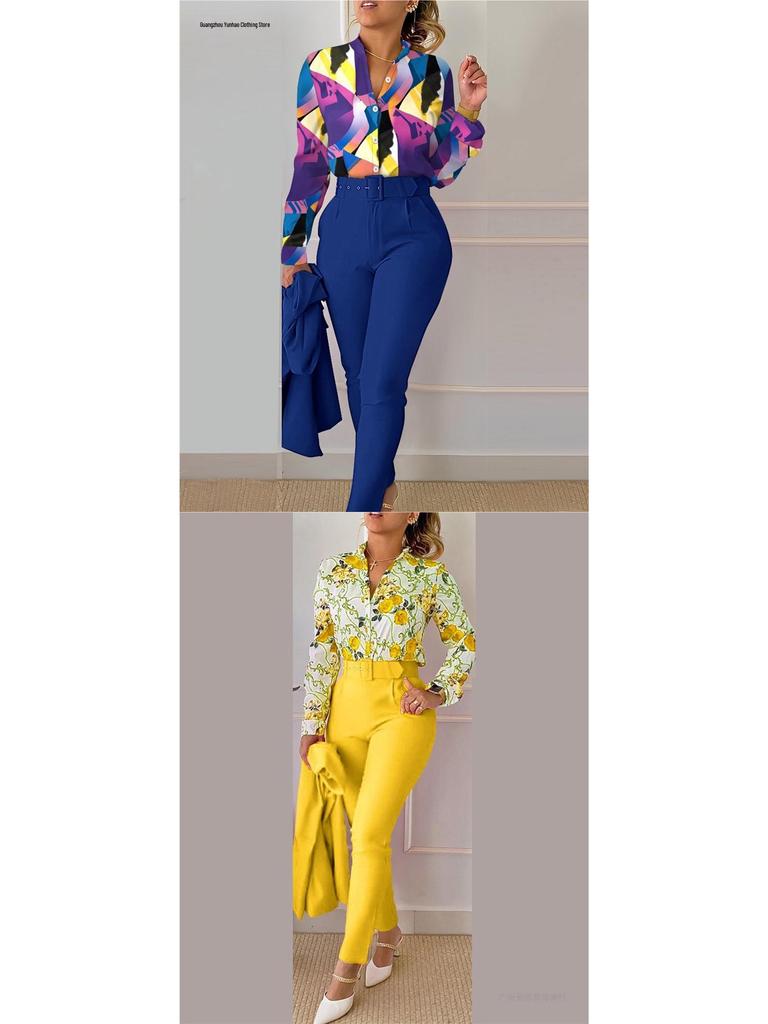 Spring Sweet Style Women's Polyester Long Sleeve Fashion Casual Set (No Jacket)