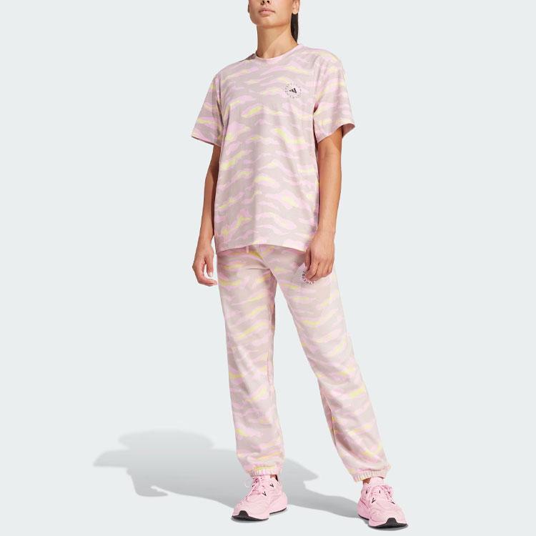 adidas X Stella McCartney TrueCasuals T-shirt z nadrukiem z pełnym zwierzęcym wzorem Damskie topy Fuksja IN3631