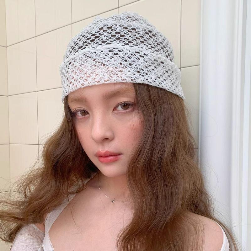 Beanie: Fishnet Lace Skullcap - Summer Thin Style for Millennial Hot Girl Subculture