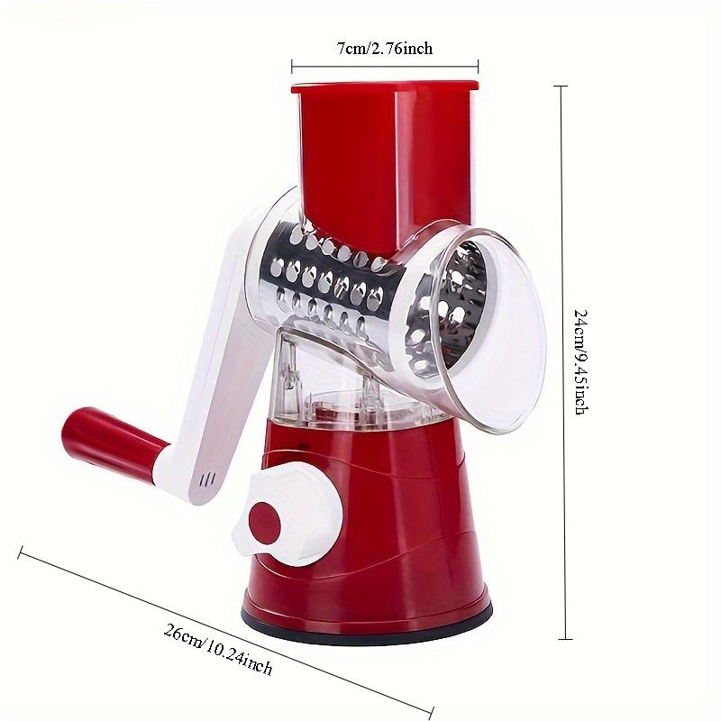 1 bucată răzătoare manuală multifuncțională 3 în 1 - feliere metalică pentru brânză, legume și fructe cu 3 lame înlocuibile - gadget de bucătărie ușor de curățat