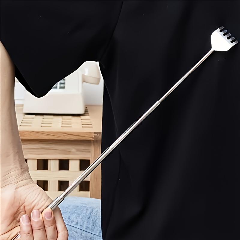 1pc Retractable Back Scratcher Stainless Steel Adjustable Massage Tool with Ergonomic Handle, Portable Itch for Hard-to-Reach Areas, Travel-Friendly