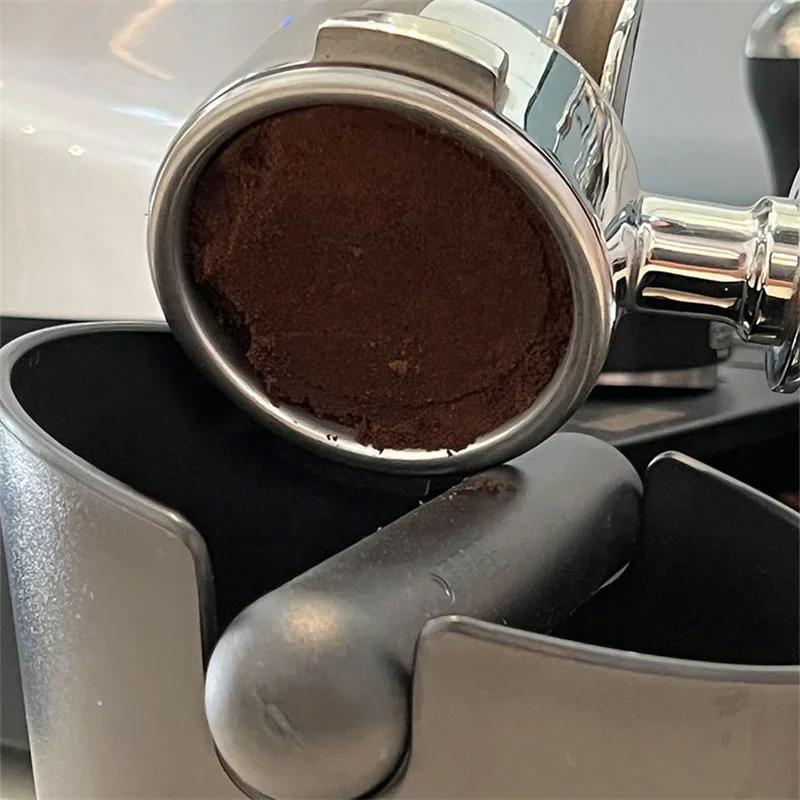 Black Coffee Knock Box Espresso Dump Bin For Coffee Grounds with Removable Knock Bar and Anti-slip Base Barista Grind Waste Bin