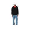 Polo Ralph Lauren Solid Logo Embroidered V-Neck Long Sleeve Pullover Sweater Men sweater Black 710876707-004