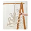2pcs Rotatable Porous Hanger Storage Rack Household Dormitory Clothes Brace Organizer Multi-Storey Balcony Hanger Storage Rack