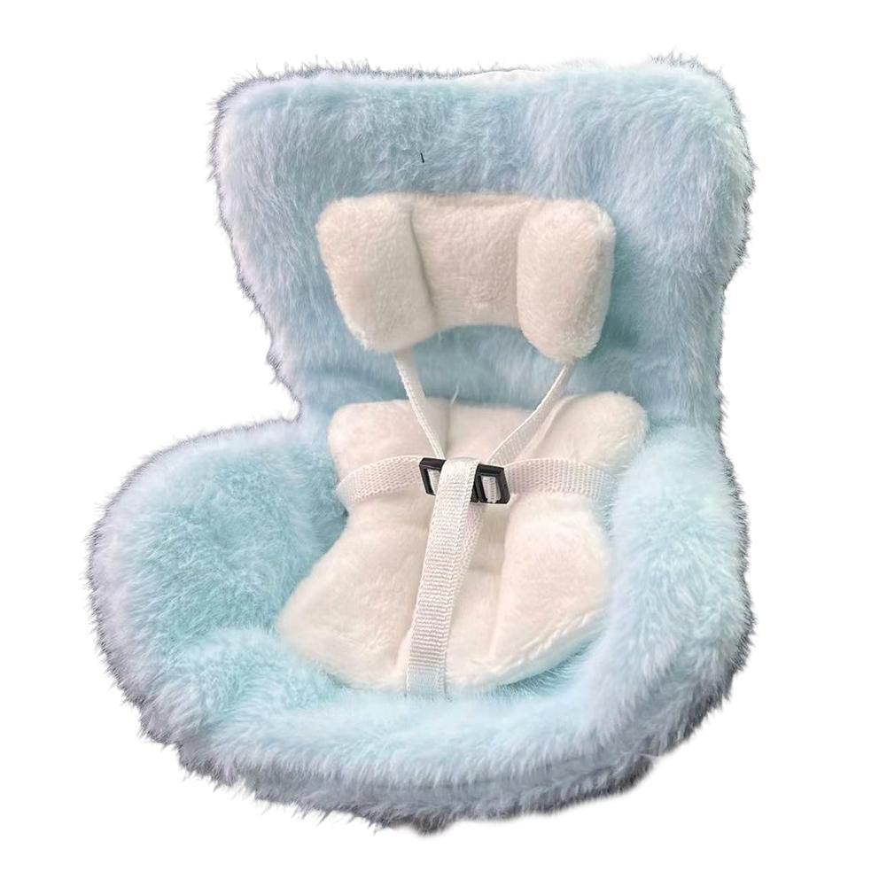 Car Seat Vent Clip For 17CM Dolls Cute Safety Carseat With Soft Cushion Car Safety Seat Ornament Cars Air Vent Decoration Chair