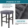 Square Elastic Bar Stool Covers Square Chair Cover Anti-Dirty Seat Covers Home Chair Protector Barstool Stretch Chair Slipcover
