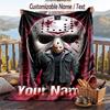Custom Text Flannel Throw Blanket, Lightweight Cozy Bed Sofa BlanketFriday the 13th Jason Voorhees