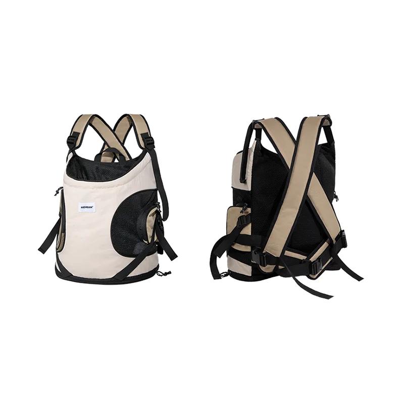 HiDREAM Puppy Kitten Travel Chest Sling Bag Pet Front Cat Dog Carrier Breathable Canvas Portable Backpack Cross Shoulder Strap