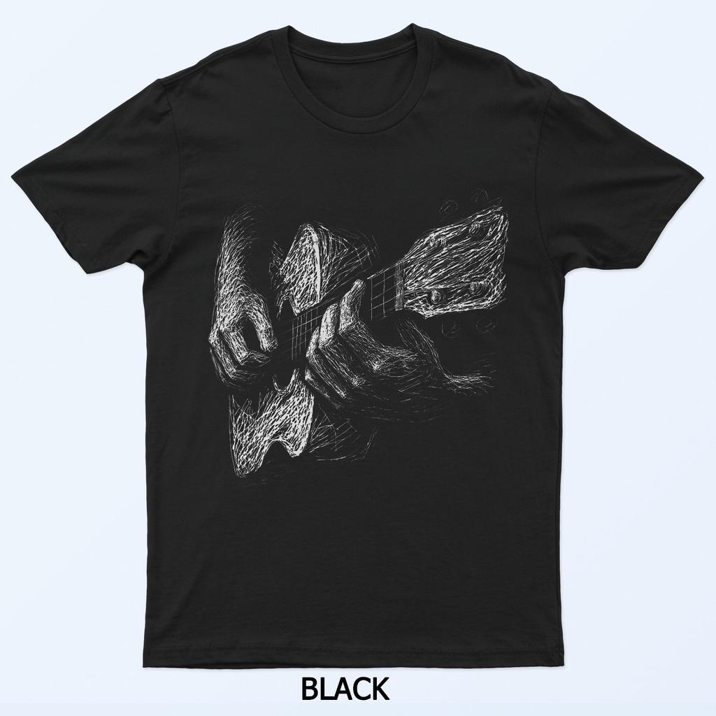 Acoustic Guitar Player Shirt Vintage Music Teacher Guitarist Black T-Shirt