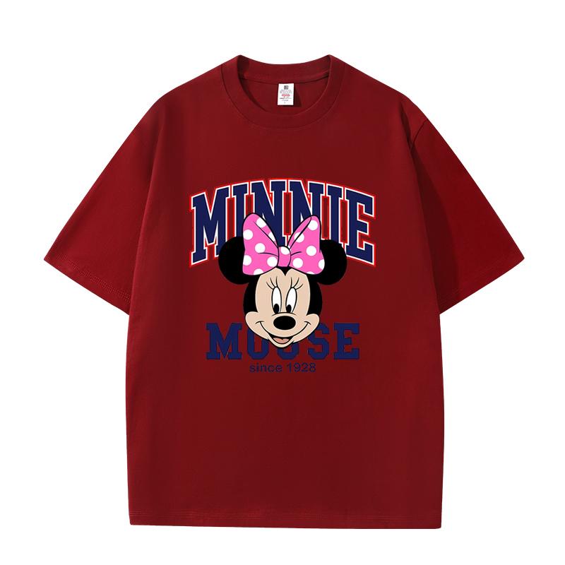 D06-103 MINISO 2026 Summer High-quality Printed Pure Cotton Shoulder Style Men's and Women's Round Neck Short Sleeved Couple T-shirt