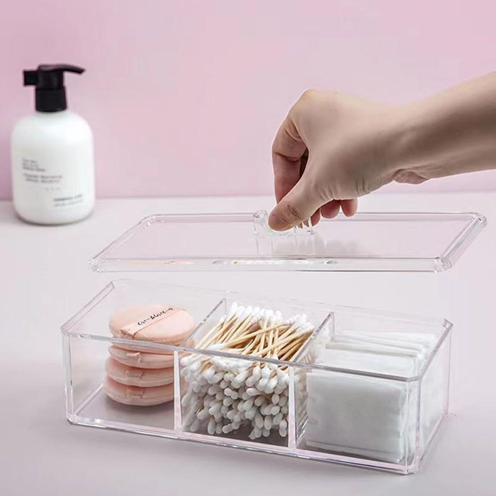 Dust-Proof Cosmetic Storage Box Transparent Makeup Brush Organizer  Beauty Accessories