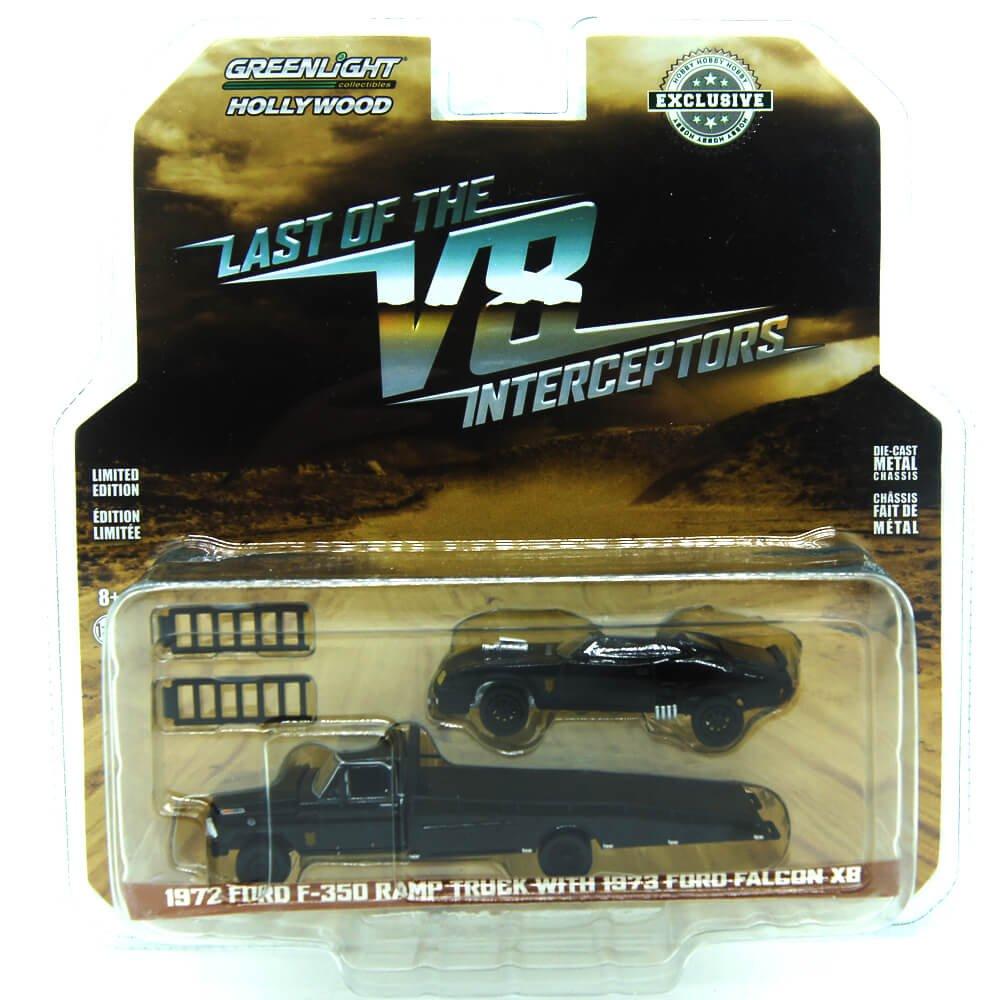 Greenlight 1972 Ford Грузовик с платформой 1973 Ford Falcon XB из «Безумного Макса» 1/64 F-350 и «Последний (1979) чёрный
