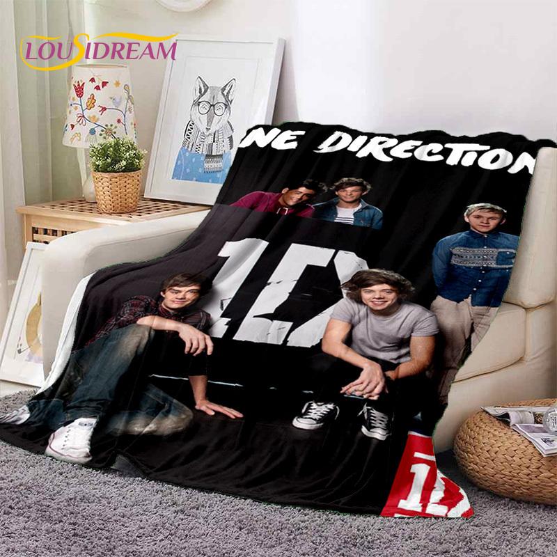 2025 Rock-One Direction Combinatio 1D Star Soft Blanket,Soft Throw Blanket for Home Bedroom Bed Sofa Picnic Travel Cover Gift