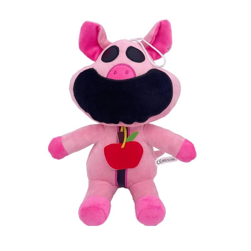 Smiling Critters Terrifying Smiling Animal Series Plush Toy Pink Pig Stuffed Animal 30cm Pp Cotton Filling