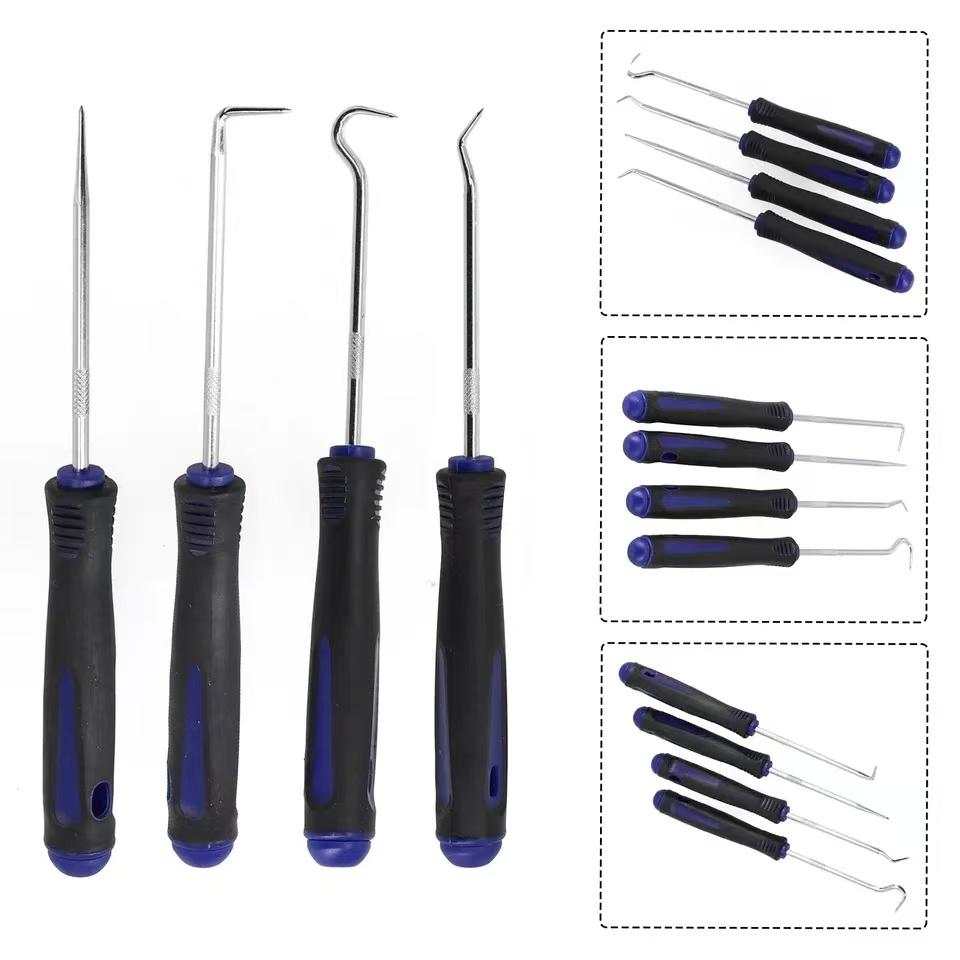 4Pcs Car Oil Seal Screwdrivers Set Car AutoOil Seal O-Ring Seal Gasket Pick Puller RemoverPick Hooks Tools Car Repair Tools