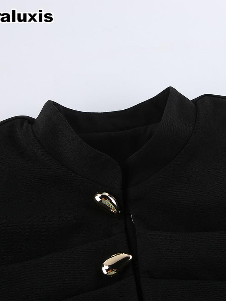 Style Autumn Women's Clothing Boutique Not Collision Model Slim Fit High Waist Short Jacket Luxury Feeling